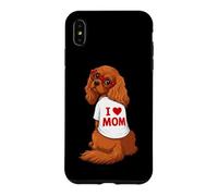 Carcasa para iPhone XS MAX Womens I Heart Mom Ruby Cavalier King Charles Spaniel Lover