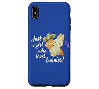 Carcasa para iPhone XS MAX Womens Kids Chibi Just A Girl Who Loves Bunnies Bunny Lover