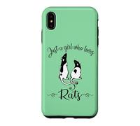 Carcasa para iPhone XS MAX Womens Kids Cute Funny Girl Who Loves Pet Rats Lover