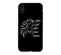 Carcasa para iPhone XS MAX Womens Kids Just A Girl Who Loves Horses