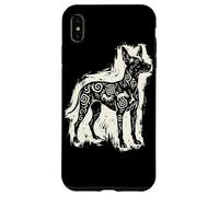 Carcasa para iPhone XS MAX Xoloitzcuintli Perro Mexicano Sin Pelo Azteca Xolo Linocut
