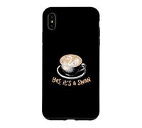 Carcasa para iPhone XS MAX Yes It's A Swan Funny Barista Latte Artist para Los Amantes del Café