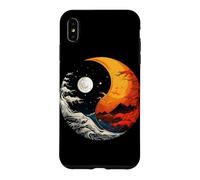 Carcasa para iPhone XS MAX Ying Yang Energía Meditación Acuarela Tai Chi Día y Noche