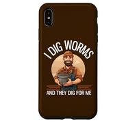 Carcasa para iPhone XS MAX Yo cavo Gusanos y Cavan para mí Funny Worm Farming