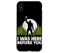 Carcasa para iPhone XS MAX Yo estuve aquí Antes de ti Bigfoot Rock On Rock and Roll Forest