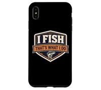 Carcasa para iPhone XS MAX Yo pesco, eso es lo Que Hago, Pesca Vintage, Pescador, Fisher Retro