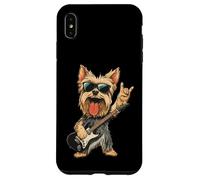 Carcasa para iPhone XS MAX Yorkshire Terrier Rock Dog Music Lover Gráfico Juguetón Sharp