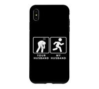 Carcasa para iPhone XS MAX Your Husband vs. My Hubby - Funny Marathon Running Design