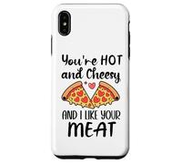 Carcasa para iPhone XS MAX Youre Hot and Cheesy and I Like Your Meat Pizza Funny Couple