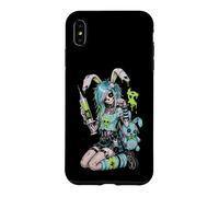 Carcasa para iPhone XS MAX Zombie Goth Bunny Esqueleto Chica EMO Kawaii Goth Chica