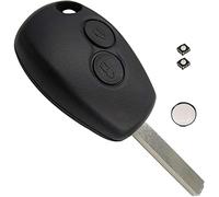 Carcasa para llave de coche con 2 botones, interruptor y pila incluidos, compatible con Renault Duster, Modus, Clio, Twingo, Dacia Logan, Sandero