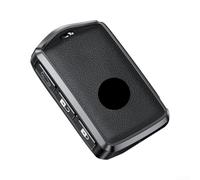 Carcasa para llave de coche con estructura de aluminio y acabado de piel para Volvo S60 S90 S80 V90 XC60 XC40 XC70 XC90 C30 V70 (negro)