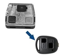 Carcasa para llave de coche con mando a distancia, 1 contenedor vacío, para 2 botones