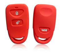 Carcasa para Llave de Coche Funda Funda para Llave de Coche Funda Decorativa para Hyundai Elantra Tucson Sonata Santa Fe Sportage para KIA Carens-Red