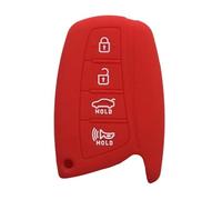 Carcasa para Llave de Coche Funda Funda para Llave de Coche Funda Decorativa para Hyundai Grand Santa Fe Genesis Grandeur HG Ix45 Elantra para Accent-Red