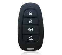 Carcasa para Llave de Coche Funda Funda para Llave de Coche Funda Decorativa para Hyundai Santa Fe Tucson 2022 Nexo NX4 Atos Prime Solaris 2021 i30-A Model Black