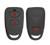 Carcasa para Llave de Coche Funda Funda para Llave de Coche Funda Decorativa para Hyundai Tucson 2005 Santa Fe 2008 I10 IX25 Grand Stareks para Smart Car Accessories-2btns Black Red