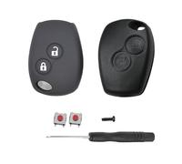 Carcasa para llave de coche Renault con 2 botones, silicona, micropulsadores y destornillador, para Kangoo, Modus, Clio, Master, Trafic, Twingo y Dacia