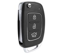 Carcasa para llave de Hyundai con 3 botones de repuesto, compatible con i10 i20 i30 i40 ix35 Tucson Santa Fe Elantra | Carcasa para llave de coche sin programación