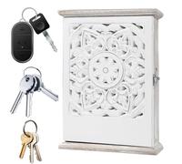 Carcasa para llaves - 6 ganchos y grabado vintage organizador - rústica llavero de pared organizador, para apartamento casa, terraza, oficina, entrada, de cumpleaños, colgante de