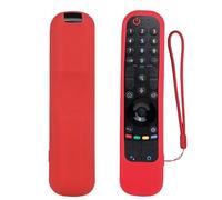 Carcasa para mando a distancia LG TV MR24GA MR24GN MR23GA MR23GN MR22GN MR22GA AN-MR21GA antigolpes antideslizante funda protectora de silicona para mando a distancia LG Magic - Rojo brillante