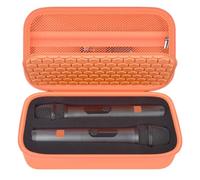 Carcasa para micrófono inalámbrico compatible con JBL Wireless Dos micrófonos/para JBL Partybox, portátil Dual Mic bolsa de almacenamiento de viaje para receptores, baterías y otros accesorios (solo