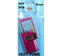 Carcasa para Nokia N95 8GB completa rosa con teclado (compatible)
