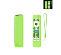 Carcasa para onn.GoogleTV Box 4K Pro mando a distancia, yystao Funda de silicona compatible con onn.GoogleTV Box 4K Pro, carcasa a prueba de polvo, resistente a los arañazos, color verde brillante