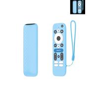 Carcasa para onn.GoogleTV Box 4K Pro Mando a distancia yystao Funda de Silicona Compatible con ONn.GoogleTV Box 4K Pro Carcasa a prueba de polvo, antiarañazos, color azul brillante