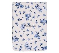 Pocketbook funda shell series para verse + verse pro - patron flores blanco azul