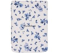 Pocketbook funda shell series para verse + verse pro - patron flores blanco azul