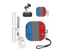 Carcasa para Samsung Galaxy Buds 4 Pro Auriculares, toergy a prueba de golpes, impermeable, suave y delgada, cubierta de silicona con cordón, llavero y kit de limpieza, gris, azul y rojo