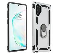 Carcasa para Samsung Galaxy Note 10 Plus con anillo-soporte magnético - Plata