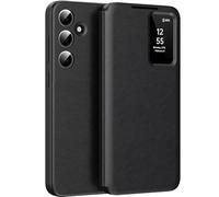 Carcasa para Samsung Galaxy S26 FE Smart View con ventana inteligente | Funda tipo cartera con tapa de piel con soporte para tarjetas, soporte plegable y protección a prueba de golpes integral