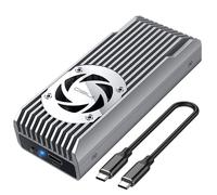 Carcasa para SSD ineo M.2 NVMe 20G USB3.2 Gen2 X 2 Type-C a NVMe PCI-E M-Key con ventilador de refrigeraci?n incorporado [C2598-NVMe 20Gbps]