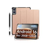 Carcasa para tablet Teclast T65 de 13,4 pulgadas, daunke con lápiz, soporte de tres capas, ligero a golpes, antiarañazos, protección completa, rosa dorado