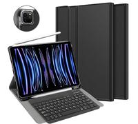 Carcasa para teclado compatible con iPad Pro 12.9 2022 (6th Gen)/iPad Pro 12.9 2021 (5th Gen) - Funda con teclado extraíble Bluetooth - Versión: Qwertz