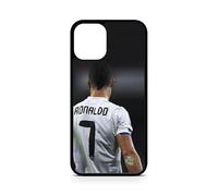 Carcasa para teléfono compatible con iPhone 14 Pro - Cristiano Ronaldo - Momento decisivo - Sublimación HD - Silicona Negro - Carcasa para teléfonos con Locura
