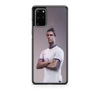 Carcasa para teléfono compatible con Samsung Galaxy S20 FE - Cristiano Ronaldo - Intensidad del partido - Sublimación HD - Silicona Negro - Carcasa para teléfonos con Locura
