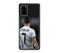 Carcasa para teléfono compatible con Samsung Galaxy S20 FE - Cristiano Ronaldo - Momento decisivo - Sublimación HD - Silicona Negro - Carcasa para teléfonos con Locura