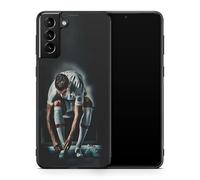 Carcasa para teléfono compatible con Samsung Galaxy S21 FE - Cristiano Ronaldo - Maestría Técnica - Sublimación HD - Silicona Negro - Carcasa para teléfonos con Locura