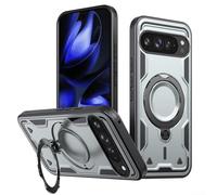 Carcasa para teléfono móvil para Pixel 10 y Pixel 10 Pro con soporte trasero giratorio de 360 grados para un consumo cómodo de medios (gris)