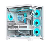 Hiditec H3 | Caja PC Gaming ATX | USB-C | Ventilador ARGB | BTF | Blanca