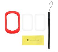 Carcasa protectora a base de silicona para Garmin para Edge 130 diseñada para absorber impactos sin comprometer la funcionalidad o legibilidad del dispositivo (rojo)