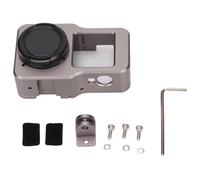 Carcasa protectora de aluminio, diseño hueco tallado, jaula metálica resistente al calor para cámara DJI Action2Sports, marco protector