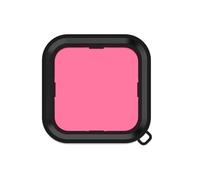 Carcasa protectora de cámara de 45 m, impermeable, de vidrio templado transparente para DJI Osmo Action 6 (filtro rosa)