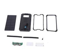 Carcasa Protectora De La Batería Externa Solar 20000mAh, Cargador Rápido Portátil de Doble USB, Kit DIY Amigable para Viajes y Actividades al Aire Libre, Carga Segura y Ecológica(Negro)