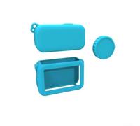 Carcasa protectora de silicona para DJI OSMO-NANO con cubierta de lente, proporciona arañazos y protección para cámara de acción (azul)