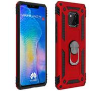 Carcasa protectora Huawei Mate 20 Pro con anillo-soporte magnético - Rojo