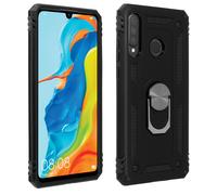 Carcasa protectora Huawei P30 Lite con anillo-soporte magnético - Negro